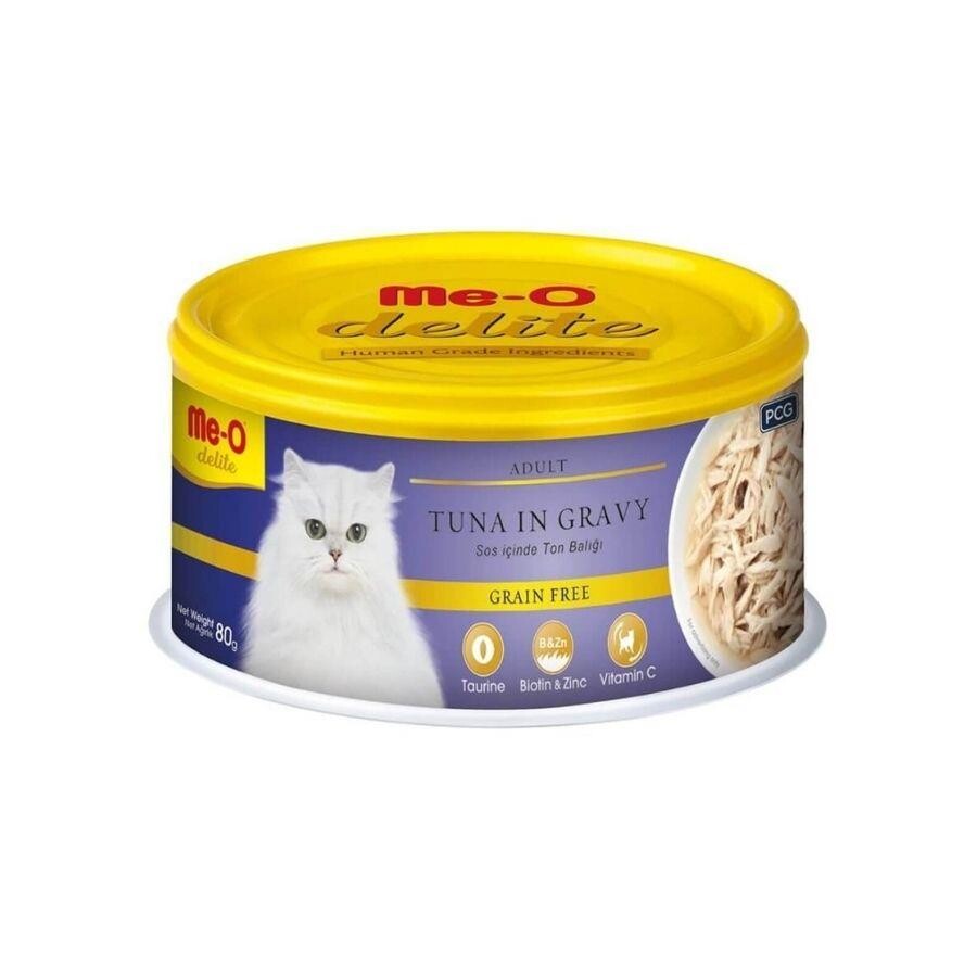 Me-o Delite Soslu Ton Balıklı Yetişkin Kedi Konservesi 80 GR | SRC: Barcode: 8850477024137